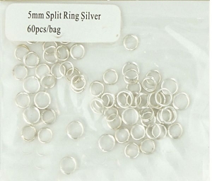 Jump/Split Rings Silver Plate 6mm Pack 60